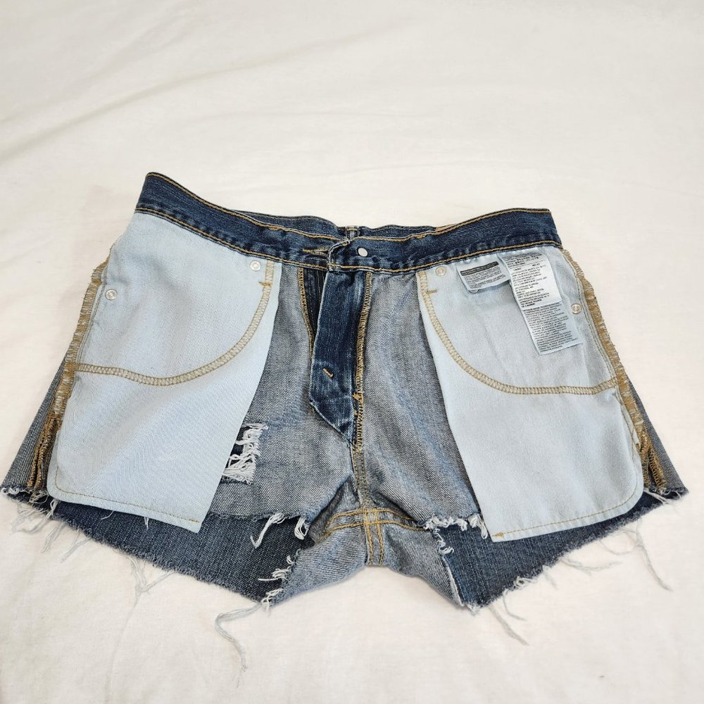 LEVI'S 508 Jeans Shorts High Rise Distressed Size W30 L30 100% Cotton LIKE NEW! - Picture 13 of 16
